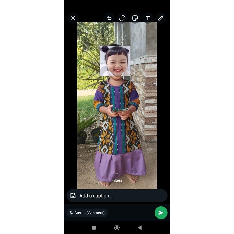gamis tenun anak zaura kids