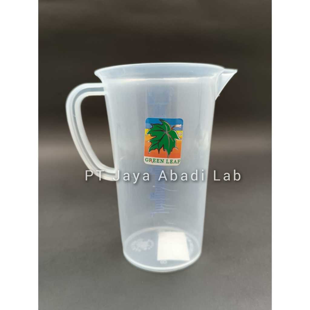 gelas ukur gelas takar beaker glass plastik green leaf 250 ml 250cc