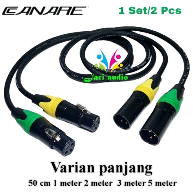 Jack Audio Xlr Female to Xlr Male 1 set 1 meter