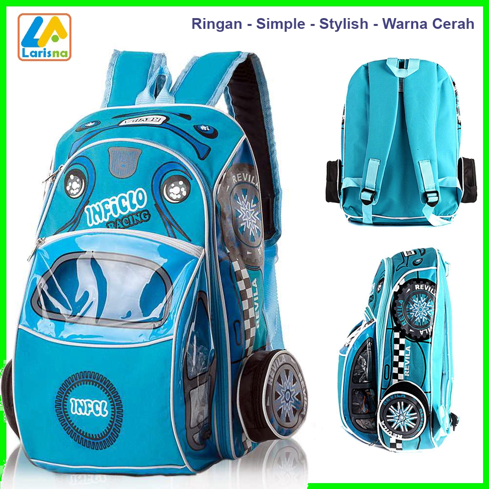 TAS SEKOLAH ANAK TK LAKI-LAKI TAS RANSEL TK LAKI-LAKI TAS GENDONG ANAK TK - TAS KARAKTER MOBIL TOSCA