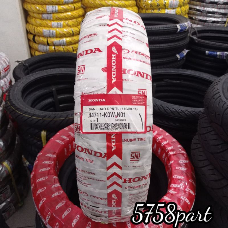 BAN HONDA DEPAN ADV 150/160 ORIGINAL AHM 110/80-14