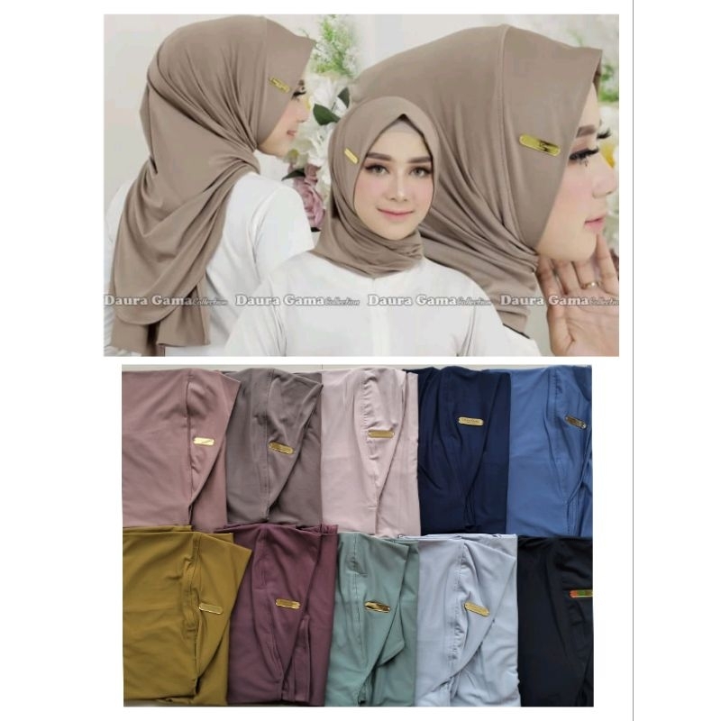 Jilbab Pasmina instan soft pad Daura Gama