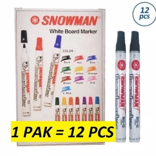 

12pc SPIDOL WHITEBOARD SNOWMAN BG 12 SEPIDOL PAPAN TULIS ABG 12 SPIDOL PAPAN TULIS BISA DIHAPUS