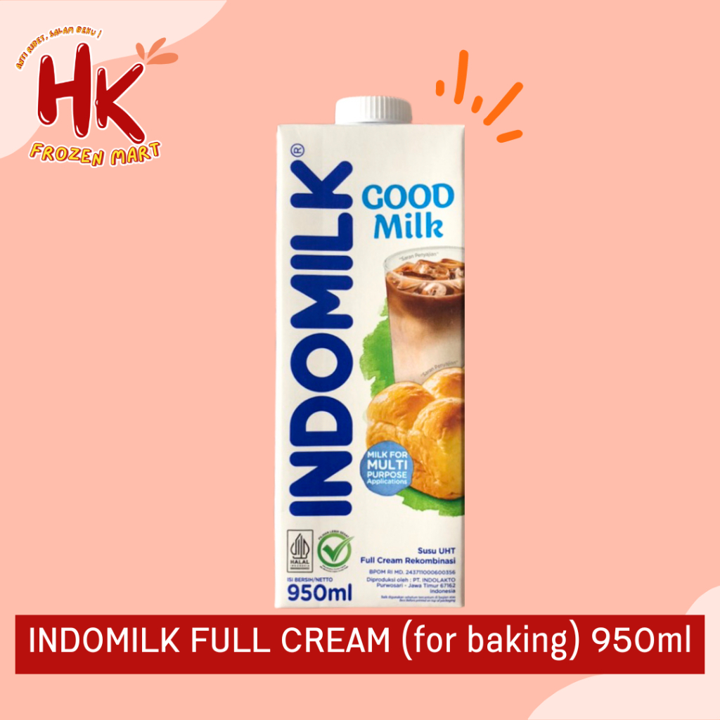 

Indomilk Susu Full Cream 950ml | For Baking Coffee multi purpose kue HK FROZEN MART