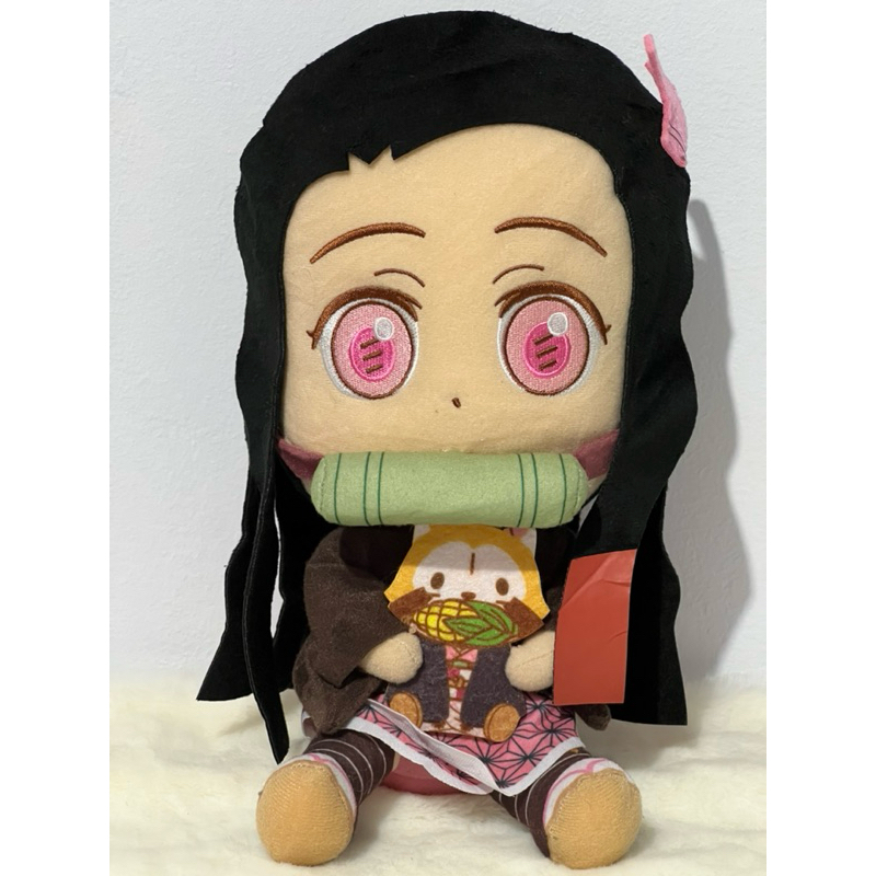 Boneka Anime Cewek Nezuko pegang Rascal Demon Slayer 25 Cm