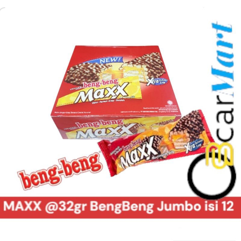 

DEPO BENGBENG MAXX 1 dus isi 12 Beng Beng JUMBO Wafer Coklat Caramel