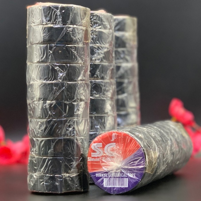 

Isolasi / Lakban / Solatip Listrik isi 10 Roll Hitam