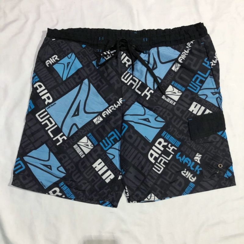 Celana Pendek Shortpants Cargo Relax Airwalk Surfing Full Print Original Second Preloved #CC87