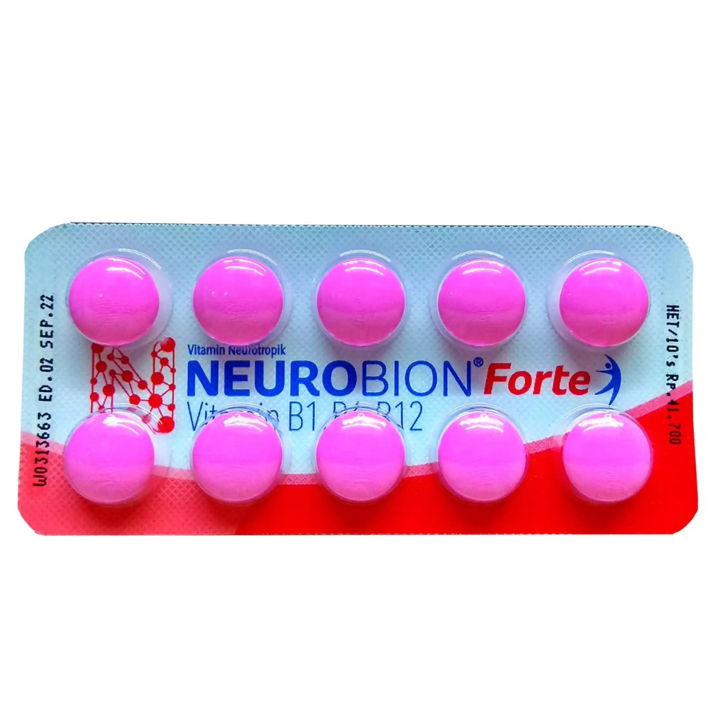 Neurobion putih / dan Neurobion Forte Pink Per Lembar isi 10 Tablet AMAmart_Murah
