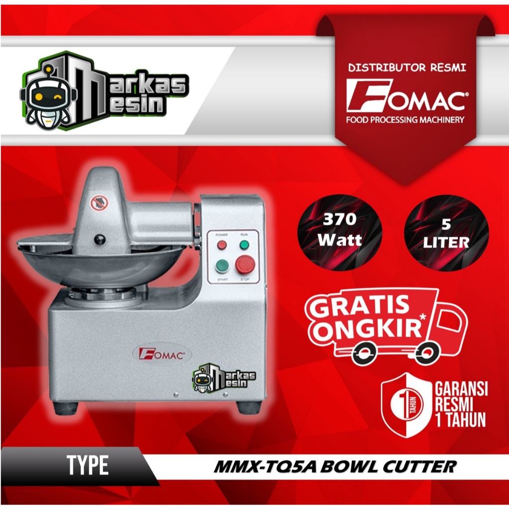 Mesin Pengaduk Adonan Bakso Daging Baso Bowl Cutter MMX-TQ5A FOMAC