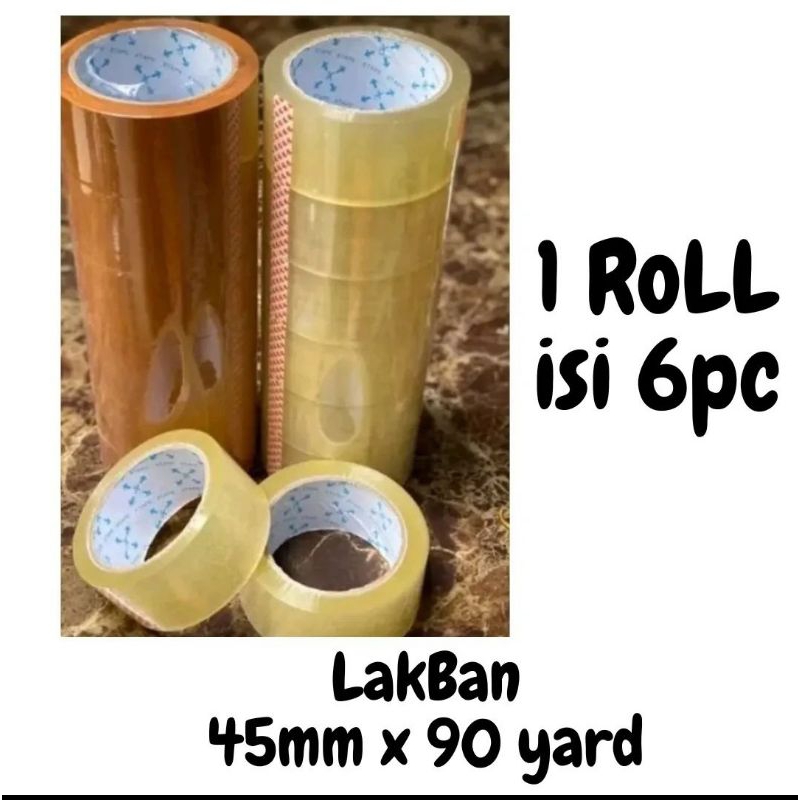 

Lakban Bening/Coklat Ukuran 45mm x 95 yard