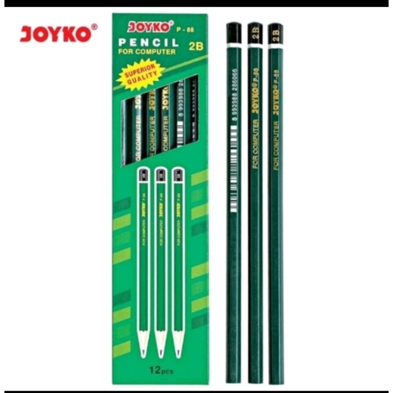 

PENSIL JOYKO P-88 PENCIL 2B COMPUTER 1 PACK 12 PCS KUALITAS SUPER