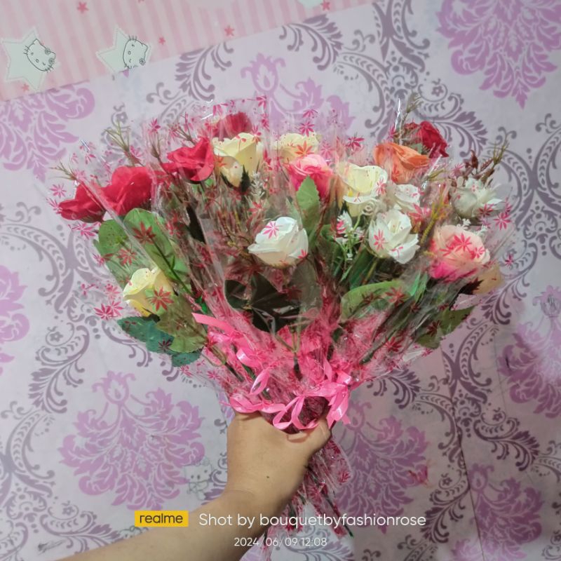 BUKET BUNGA MAWAR 1 TANGKAI/ SINGLE ROSE / BUNGA PLASTIK / BUNGA MAWAR