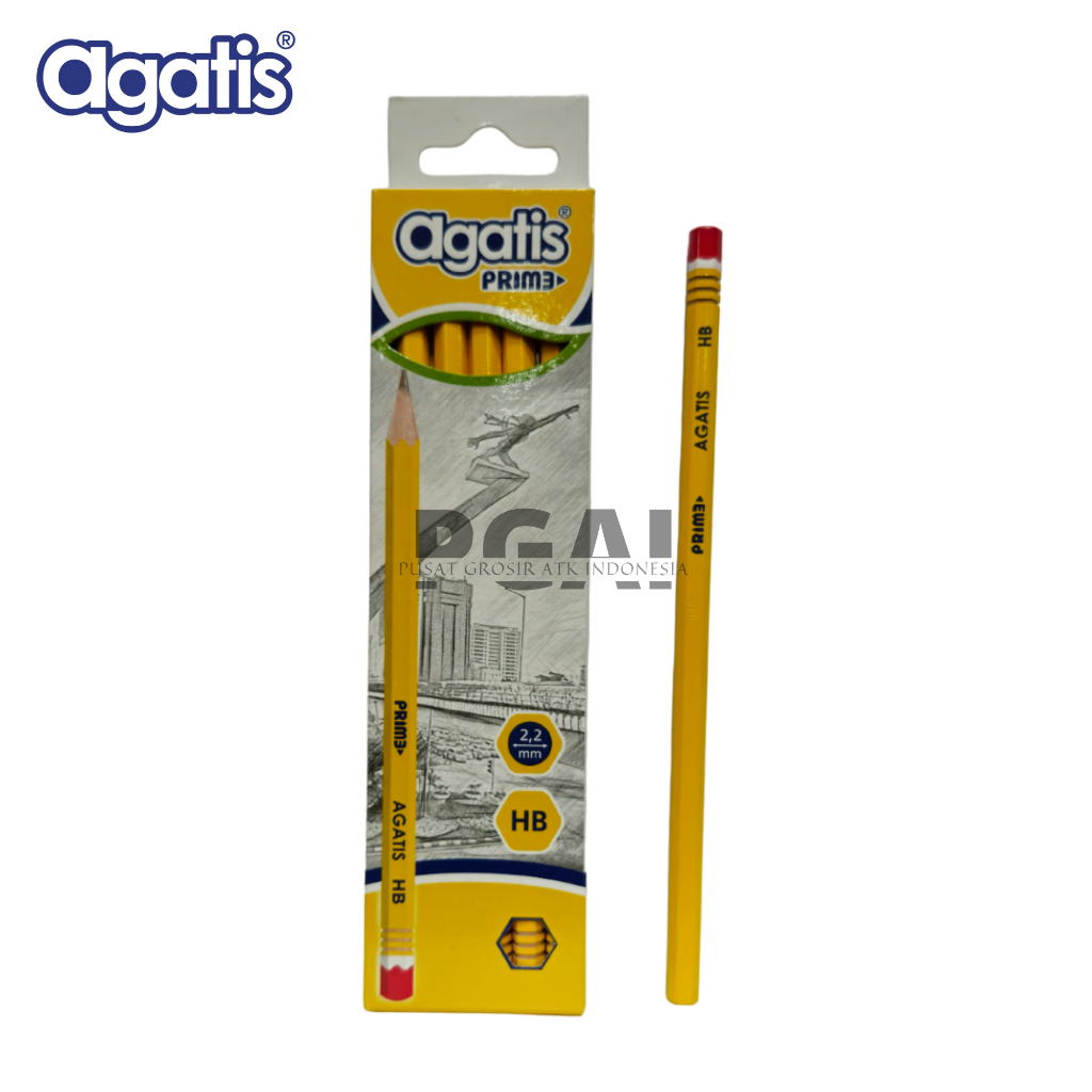 

PENSIL PENCIL 2B AGATIS PRIME KUNING FOR COMPUTER 1 PACK ISI 12 PCS