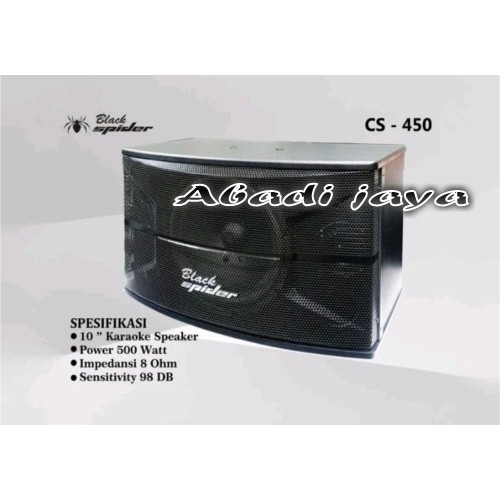 SPEAKER PASIF KARAOKE BLACK SPIDER CS 450 / CS450 / CS-450 (ORIGINAL)