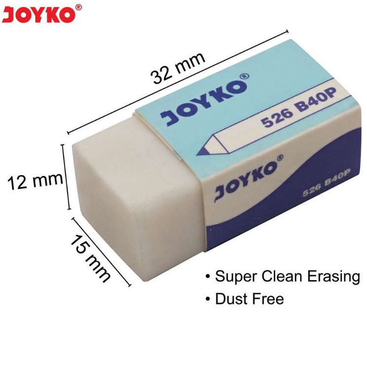 

Penghapus Joyko B4 putih kecil 1pak4pcs