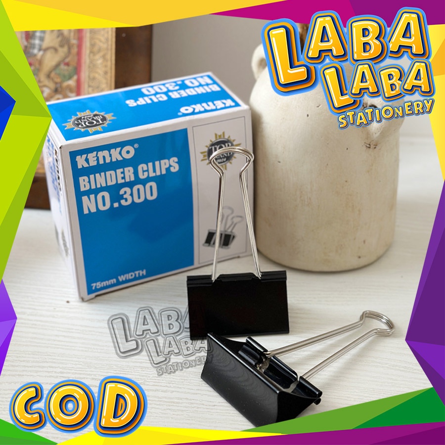 

LabaLabaStationery Binder Clip KENKO 300 BESAR JUMBO (6 PCS)