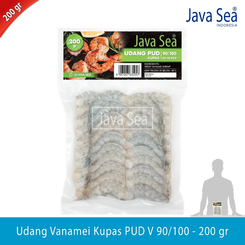 

Udang Vanamei Kupas PUD V 90/100 pack 200gr Java Sea