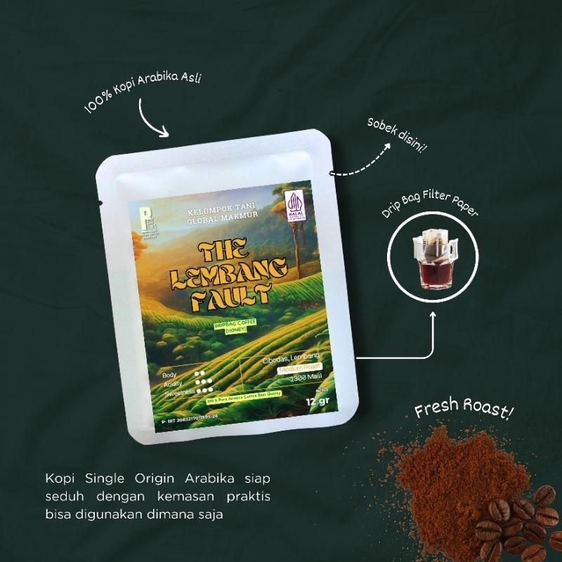 

￼Drip Bag Kopi Arabika The Lembang Fault | Drip Bag Coffee Arabica Lembang | Kopi Instan | Instant Coffee | Kantong Kopi | Kopi Giling