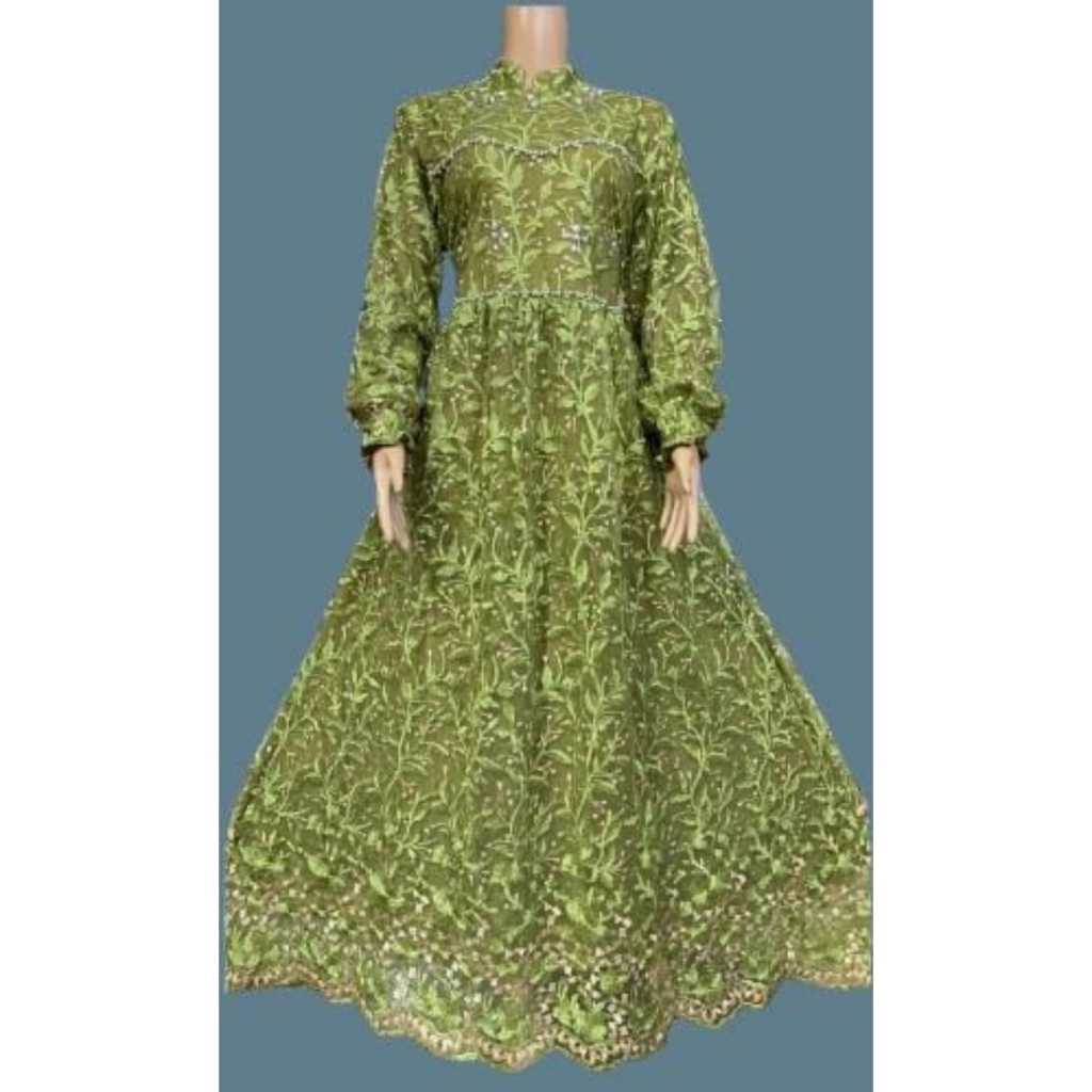 Gamis Brukat Wanita Baju Dress Brukat Baju Gamis Pesta Modern Kebaya Dress Duyung Full Brukat Kekini
