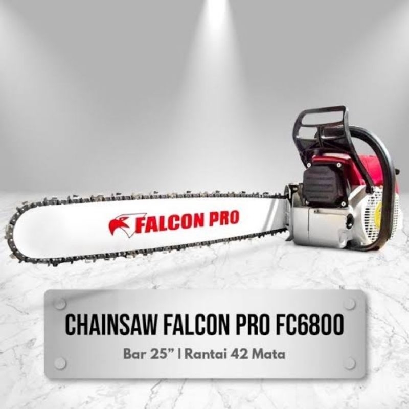 Mesin Chainsaw Falcon Tipe FC 6800 Complete Bar 25 inchi Original