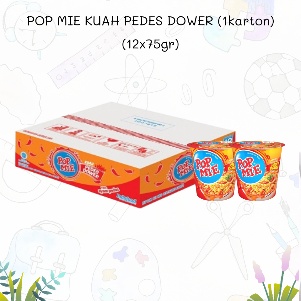 

Pop Mie Kuah Pedes Ayam Dower 12x75gr (1Karton)