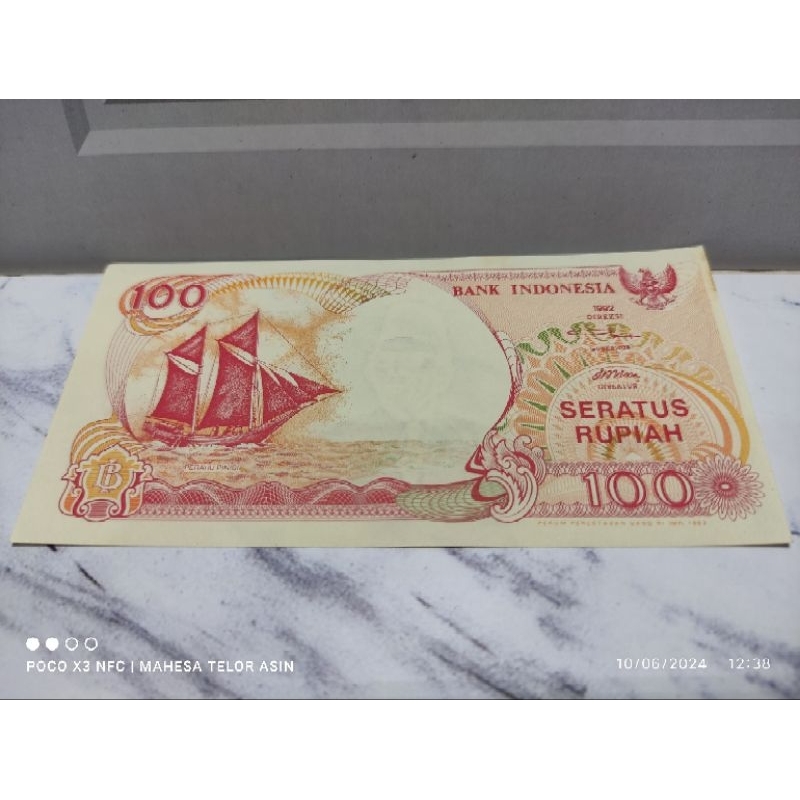 uang kuno 100 rupiah penisi 1992 100% ASLI