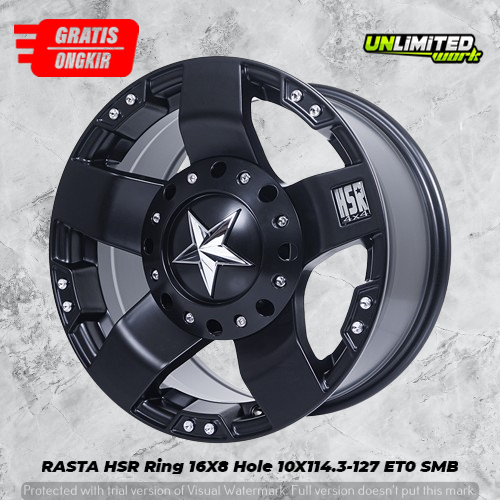 Velg RASTA HSR R16 Buat Terios, Rush, Innova Model Palang Bintang Ring 16