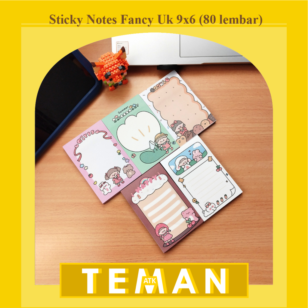 

Sticky Notes Fancy / Pembatas Buku / Penanda Buku Uk 9x6 - isi 80 lembar
