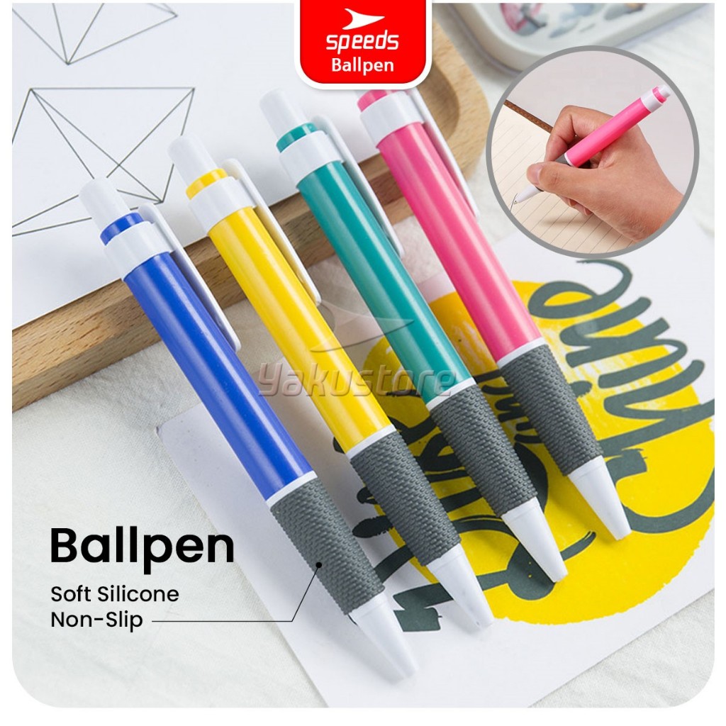 

SPEEDS Pen Pulpen Tulis BallPoint Bolpen Ballpen Pena Alat Tulis Menulis Kantor Belajar Bolpoin