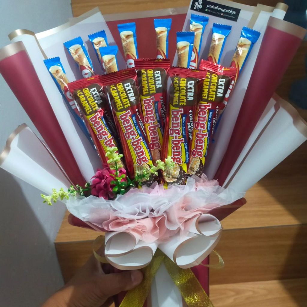 

Buket Snack costum bebas pilih suka suka bogor