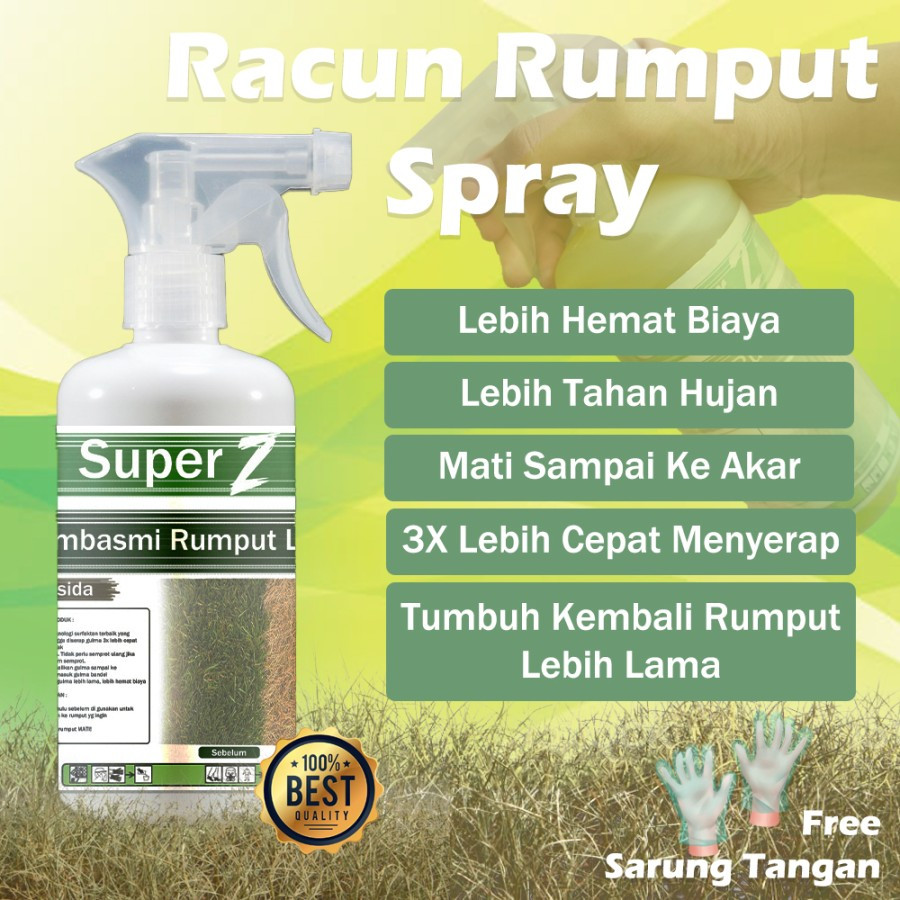 Racun Rumput Paling Ampuh Semprot Pembasmi Rumput Liar Basmi Gulma