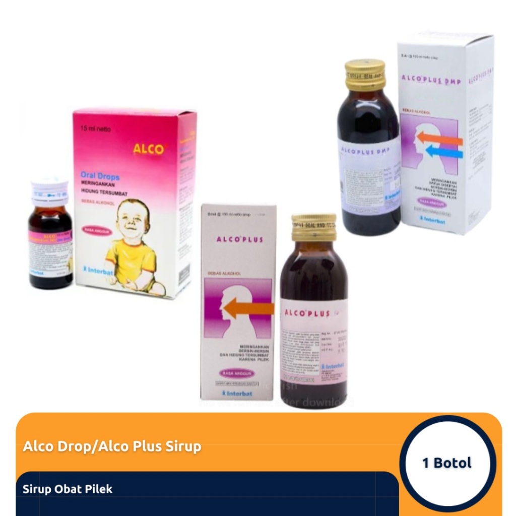 Alco Drops - Alco Plus Sirup - Alco Plus DMP Sirup - Obat Batuk, Pilek & Flu Anak