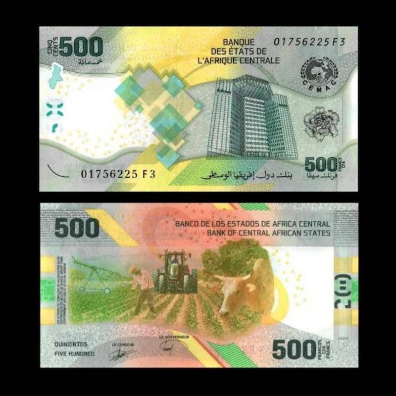 UANG CENTRAL AFRICAN STATES 500 FRANC 2020 UNC GRESS HYBRID SUBSTRATE