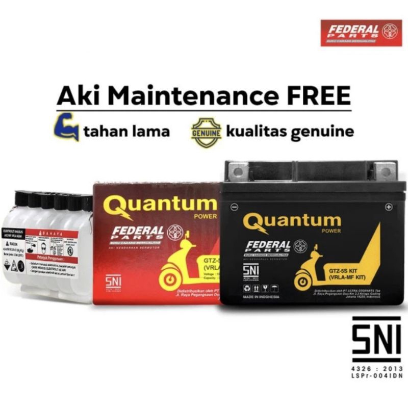 Aki Kering GTZ5S Federal Quantum Astra