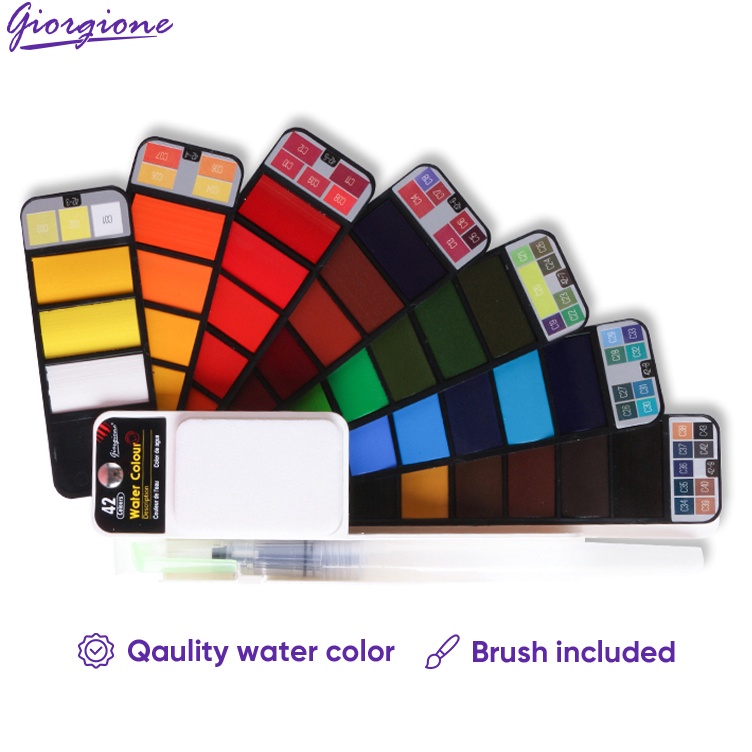 

KODE F98N Giorgione Solid Watercolor Paint Set Cat Air Padat 18253342 Warnas GSC