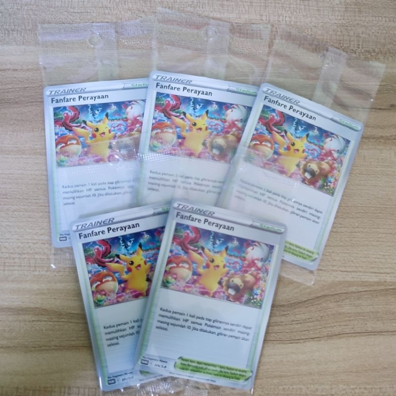 5 PCS Promo Perayaan Festival Pokemon Jakarta Sealed - Fanfare Perayaan