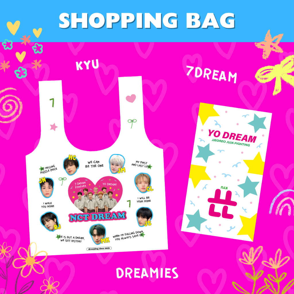 [READY] NCT DREAM FOLDABLE SHOPPING ECO BAG BY DOCHAERIN