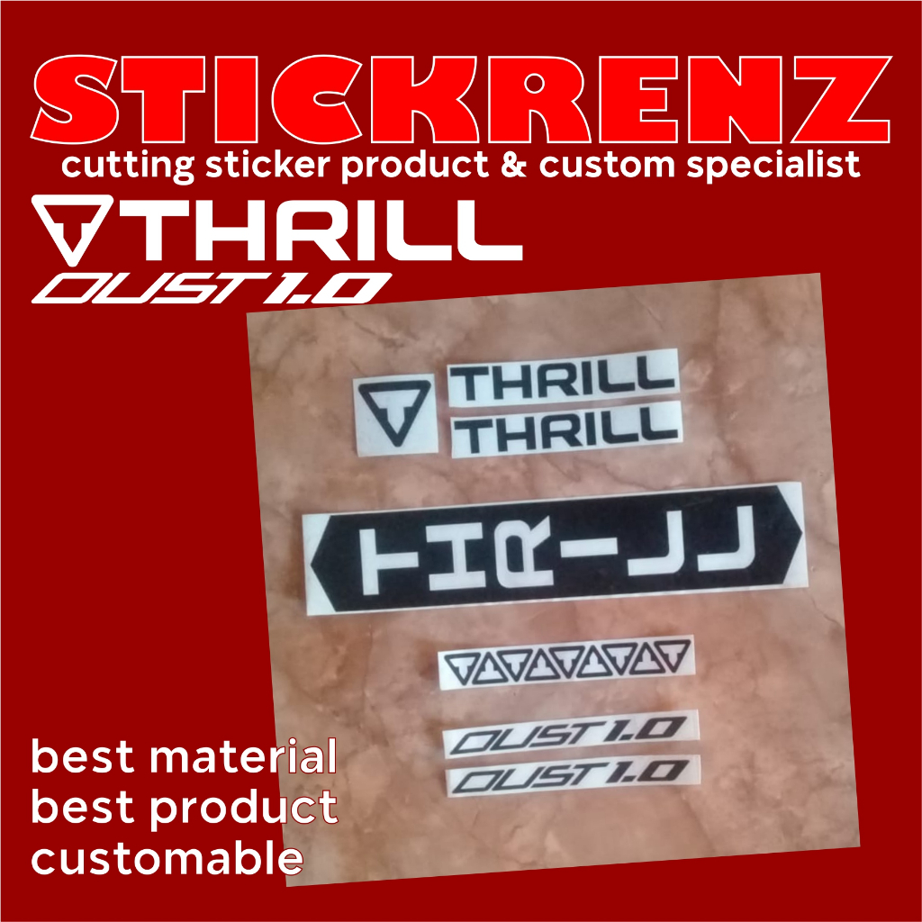 Cutting Sticker Stiker Frame Sepeda Roadbike, MTB, Thrill Oust 1.0 Custom