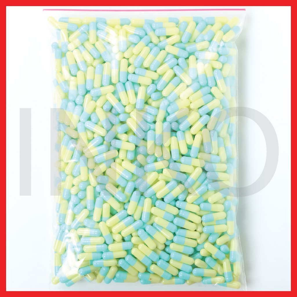 CAPSUGEL CANGKANG KAPSUL KOSONG HALAL CAPSULES IVORY BLUE SIZE 0