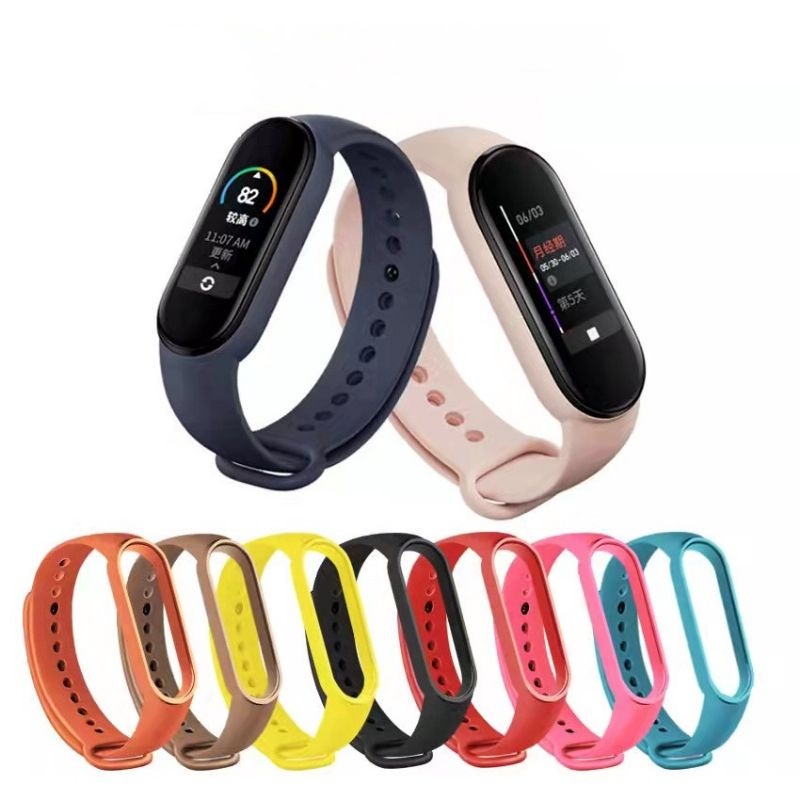 ✔️READY Gelang SIlikon / Strap Smartwatch Xiomi MiBand 3 4 Mi Band 5 6