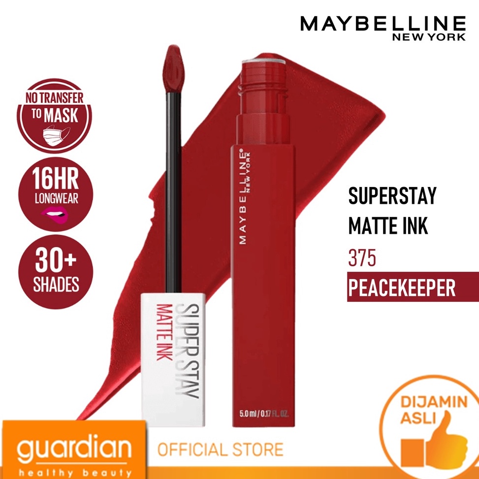 KODE C18J MAYBELLINE Superstay Matte Ink  375 Peacekeeper  Liquid Lipstick Waterproof Transferproof