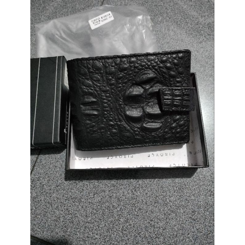 dompet pria kulit buaya asli motif paw baru