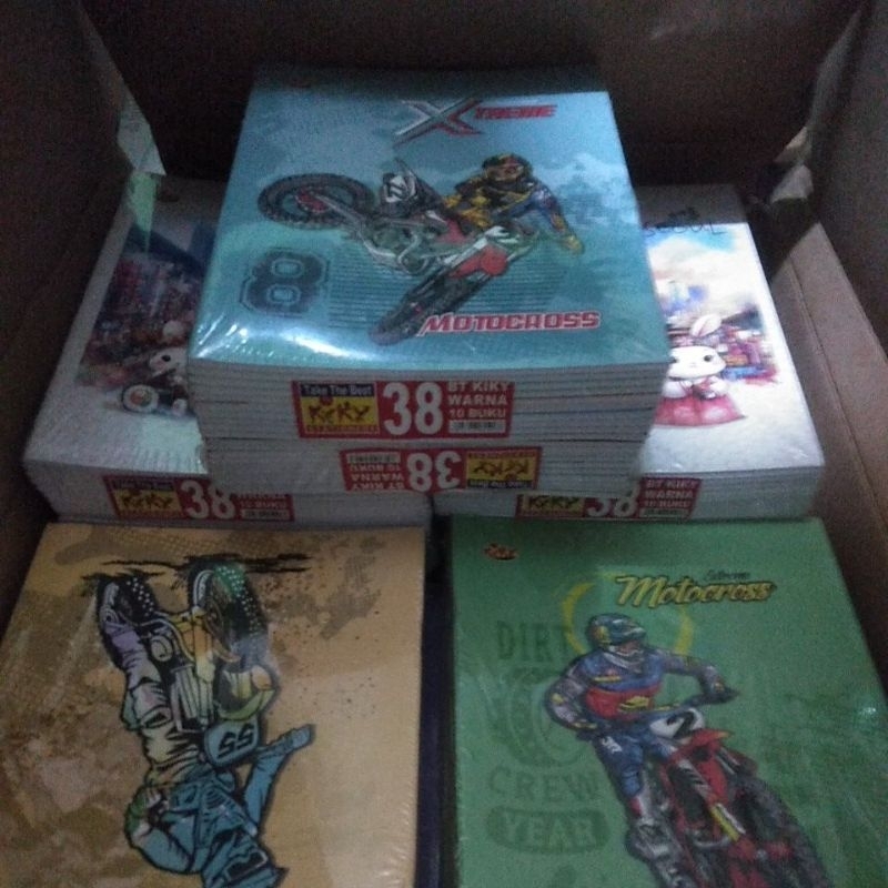 

Buku Tulis Kiky 38 polos warna pack 10 buku