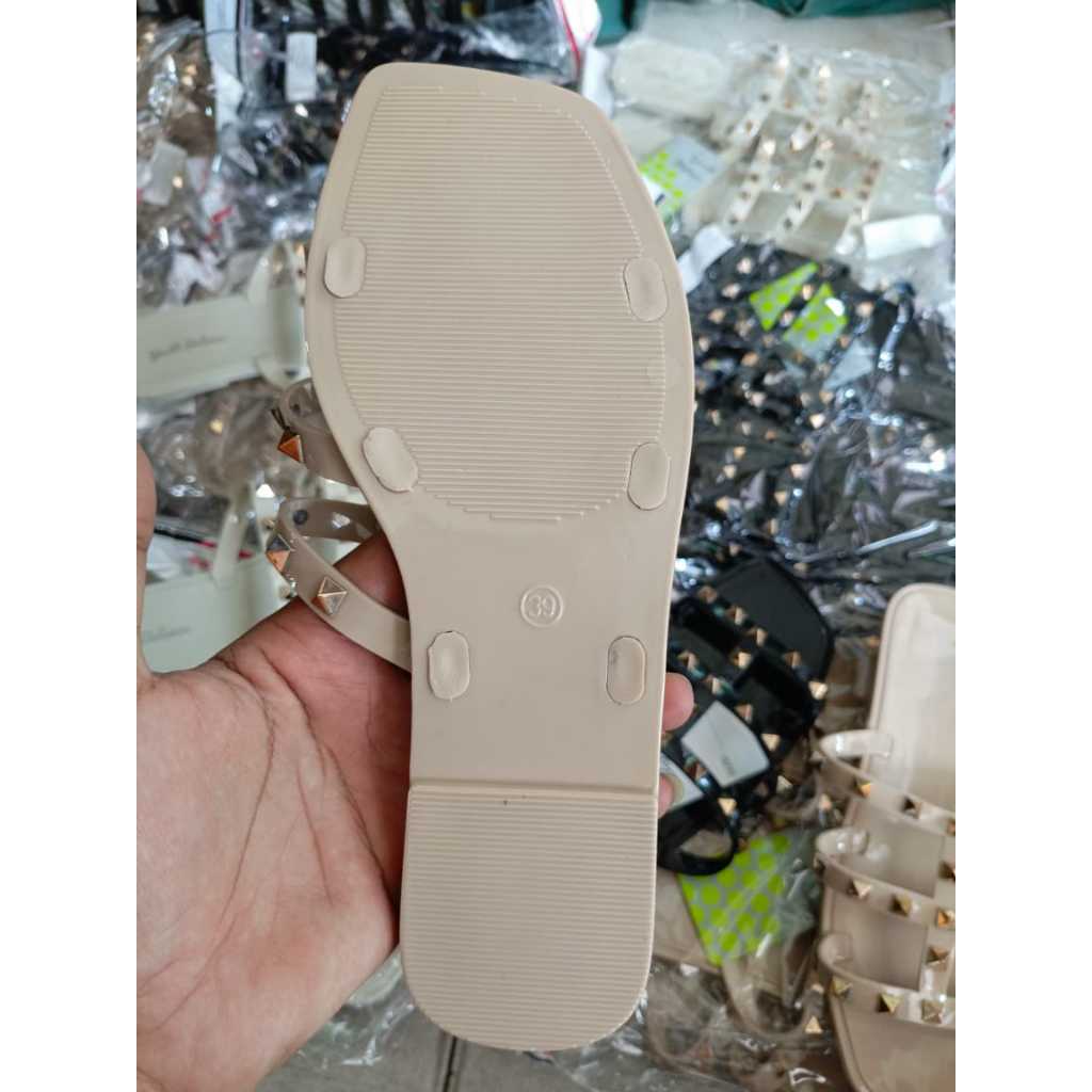 OFFICIAL SANDAL WANITA FLAT CASUAL (885-A) SANDAL SELOP DURI TERBARU