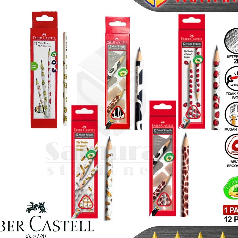 

FG2 Pensil Kayu FaberCastell 2B Motif Triangular Faber Castell Segitiga