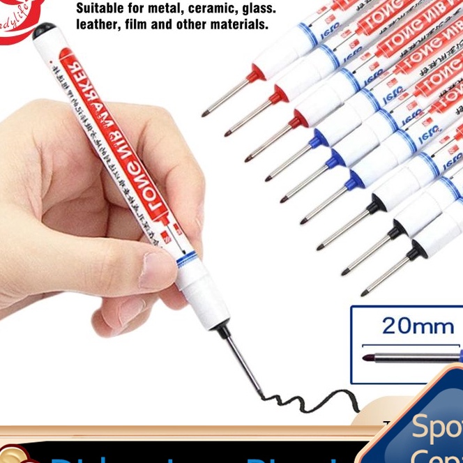 

KP8 6pcsset Spidol Marker Serbaguna Penanda Besi Kayu Kepala Panjang Long Head