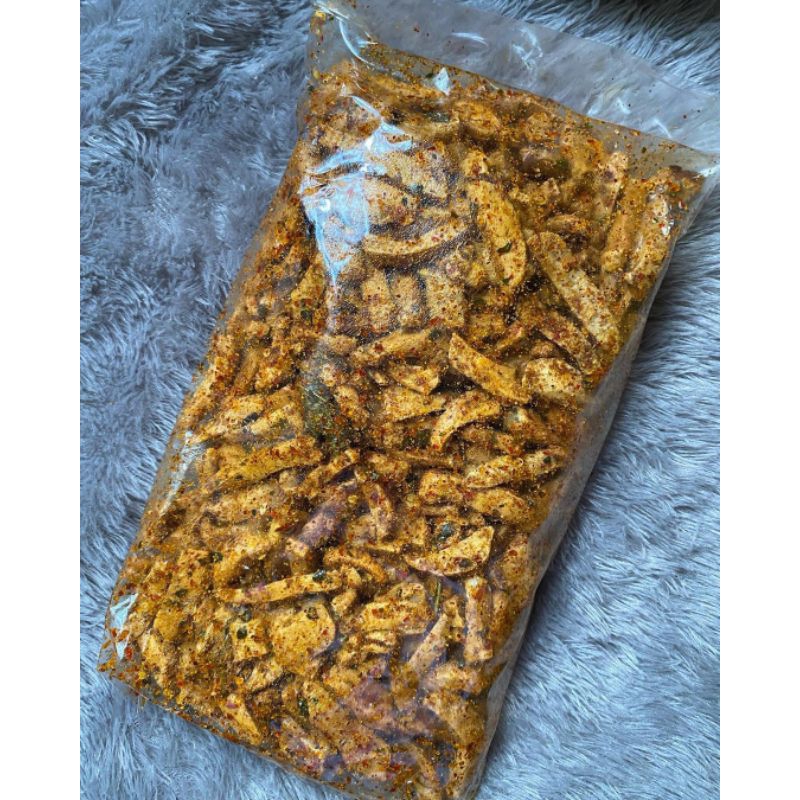 

Basreng stik pedas daun jeruk 250 gram pedas nampol