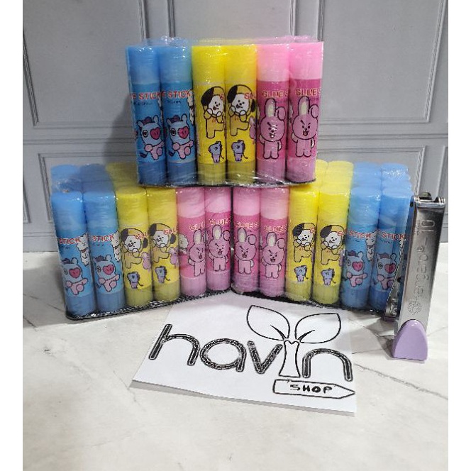 

KP8 Lem stik 1pak24pc ukuran KECIL 1gram Lem stick Lem murah Lem fancy Glue Stik Fancy