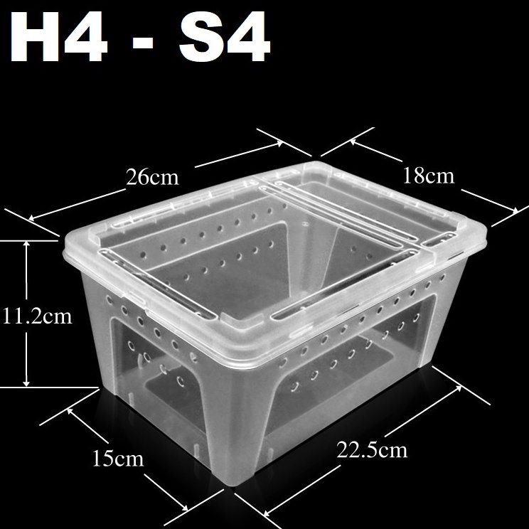 Square Box Reptile M 26x175x115cm Feeding Box Kotak Reptil Tarantula Kandang Iguana Sulcata